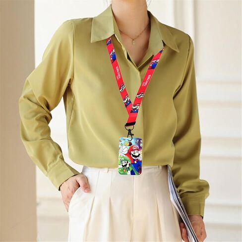 Cartoon Cute Anime Lanyard Keychain, Anime ID Badges Lanyard, Key Lanyard for ID Card Holder, Cell Phone Case in Saudi Arabia