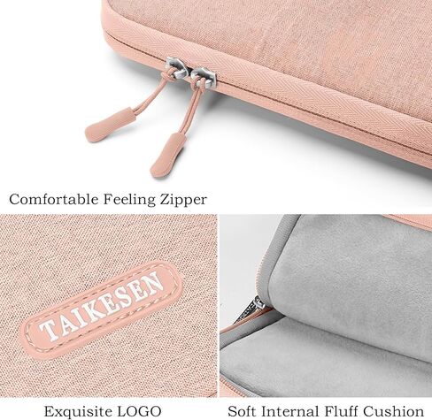 حقيبة كمبيوتر محمول متوافقة مع ماك بوك 12 بوصة بشاشة عرض ريتينا A1534/Air 13 M2 A2681 M1 A2337/Pro 13 A2338، 12.3 Acer Chromebook/HP/ASUS/Surface، حقيبة واقية مع جيب، وردي in Kuwait