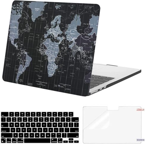 iLeadon for MacBook Air 13.6 inch Case 2022 Release A2681 M2 Chip with Liquid Retina Display & Touch ID, Plastic Hard Shell Case + Keyboard Cover + Screen Protector, Pink Marble in Kuwait