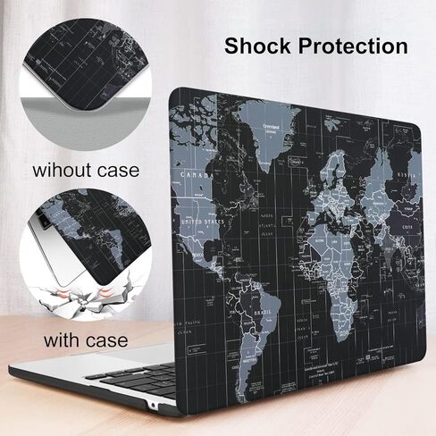 iLeadon for MacBook Air 13.6 inch Case 2022 Release A2681 M2 Chip with Liquid Retina Display & Touch ID, Plastic Hard Shell Case + Keyboard Cover + Screen Protector, Pink Marble in Kuwait