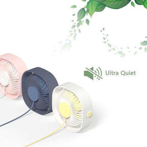 مروحة مكتب USB، مروحة تبريد طاولة سطح المكتب المحمولة، ثلاث سرعات قابلة للتعديل، طاقة اتصال USB، رياح قوية هادئة، رائعة للاستخدام في المكتب والمنزل والسفر بالسيارة (أزرق داكن) in Saudi Arabia