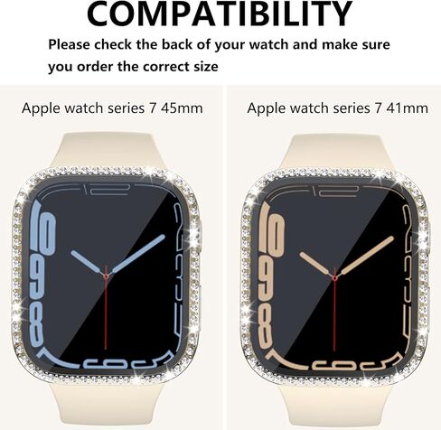 حافظة Cuteey مكونة من 5 قطع مع واقي شاشة من الزجاج المقوى لساعة Apple Series 7 مقاس 45 ملم، غطاء حماية كامل من البولي كربونات الصلب لملحقات iWatch 7 in Kuwait