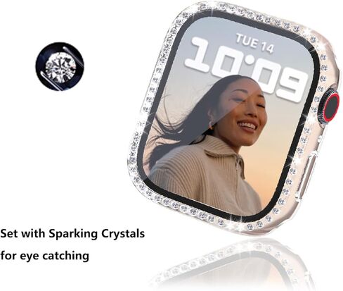 حافظة Cuteey مكونة من 5 قطع مع واقي شاشة من الزجاج المقوى لساعة Apple Series 7 مقاس 45 ملم، غطاء حماية كامل من البولي كربونات الصلب لملحقات iWatch 7 in Kuwait