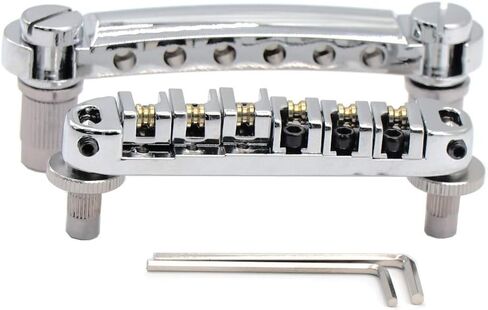 Guitar Roller Bridge with Studs, Allen Wrench Replacement Part for LP Style 6-String Electric Guitar Black in Saudi Arabia