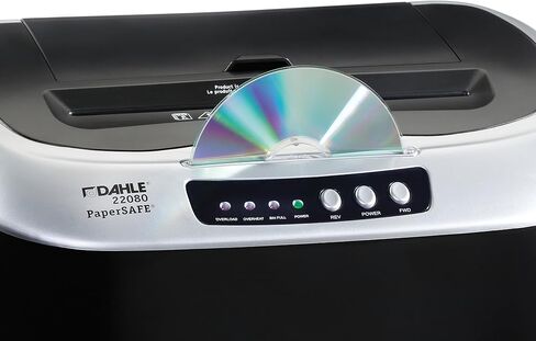 Dahle PaperSAFE 22080 آلة تمزيق الورق ذات التغذية التلقائية، خالية من الزيت، صينية سعة 80 ورقة، مستوى الأمان P-4، تمزيق الأقراص المضغوطة، وبطاقات الائتمان ومشابك الورق in Kuwait