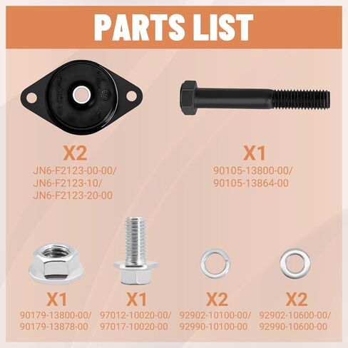Golf Cart Rear Arm Front Bushing Mounting Kit, Applicable to 1996-Up Yamaha G&E G16,G19,G20,G21,G22,G23,27,G28,G29 Drive Alternate OEM#JN6-F2123-00-00/JN6-F2123-10/JN6-F2123-20-00 in Saudi Arabia