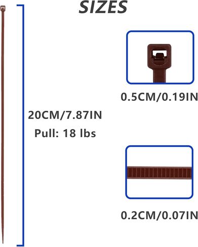 EKIND 100pcs 8-Inch Cable Ties, Durable & Easy-to-Use Nylon Zip Ties, 18lb Tensile Strength, Suitable for Indoor & Outdoor Use in a Variety of Environments, Electronics Cord (Purple) in Kuwait