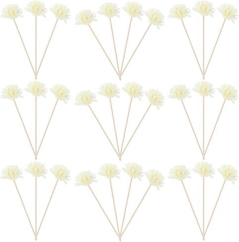 MILISTEN Scent Diffuser Perfume Tester Bottles 30pcs Diffuser Sticks Rattan Reed Essential Oil Aroma Diffuser Sticks with Flower for Home Office Hotel Decor Reed Diffuser Sticks Home Decor in Saudi Arabia