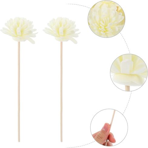 MILISTEN Scent Diffuser Perfume Tester Bottles 30pcs Diffuser Sticks Rattan Reed Essential Oil Aroma Diffuser Sticks with Flower for Home Office Hotel Decor Reed Diffuser Sticks Home Decor in Saudi Arabia