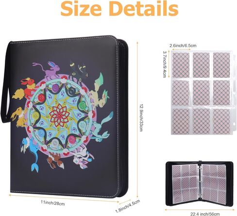 حافظة بطاقات تحتوي على 900 جيب، حافظة بطاقات تجارية مكونة من 9 جيوب، حافظة بطاقات مع 50 ورقة قابلة للإزالة، مجموعة بطاقات، منظم تخزين الألبوم للأولاد والبنات in Kuwait