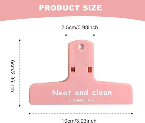 Magnetic Chip Clips, Heavy Duty Bag Clips for Food, Large Binder Clips, Magnets for Fridge and Whiteboard, Assorted Color, Plastic Seal Grip,3.9 x 2.4 Inch, 8 Pcs in Saudi Arabia