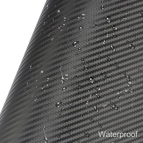 ملصق لاصق من الفينيل من ألياف الكربون باللون الأسود غير اللامع من SINGARO للجسم والداخلي (1FT X 5FT) in Kuwait