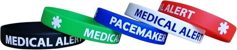 أساور سيليكون من PACEMAKER مقاس البالغين (5 عبوات) مقاس 7.8 بوصة للنساء والرجال in Kuwait