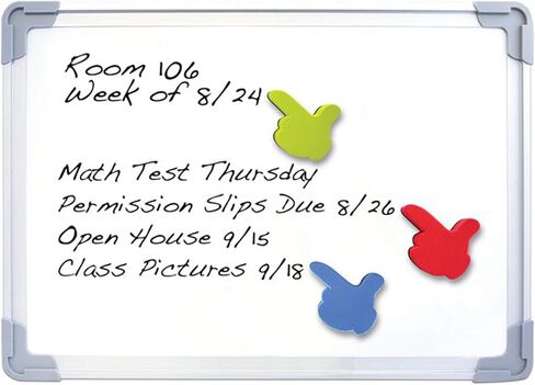 لوح مسح جاف لسطح المكتب مزدوج الجوانب، 18 × 12، سطح أبيض، إطار من الألومنيوم الفضي in Kuwait