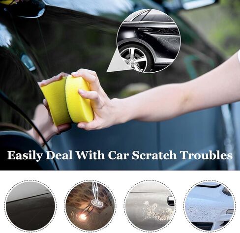 شمع إصلاح الخدوش للسيارة، مجموعة إصلاح خدوش السيارة 2024، شمع تلميع معجون إصلاح خدوش السيارة، مزيل الخدوش من الفولاذ المقاوم للصدأ مع مسح وإسفنجة للمركبات من الخدوش العميقة. in Kuwait
