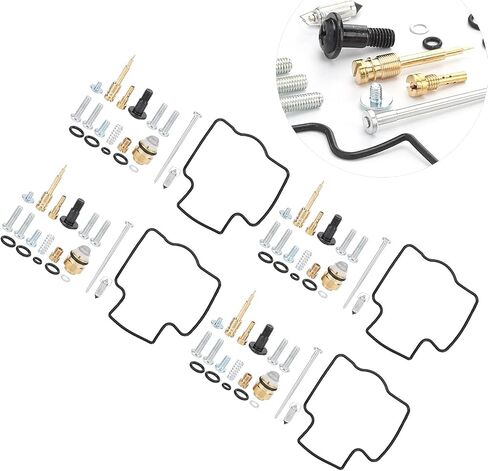 KIMISS 4 Set Motorcycle Carburetor Repair Kit, Carburetor Carb Rebuild Repair Set Replacement for ZX750 Ninja ZX7R 1996‑2003 in Saudi Arabia