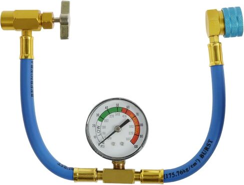 Refrigerant Charge Hose Professional Self-Sealing Recharge Hose with Gauge and 1/2 Acme Thread Low Side Quick Coupler Stable Air Conditioner Recharging Hose for AC Refrigerant System in Saudi Arabia