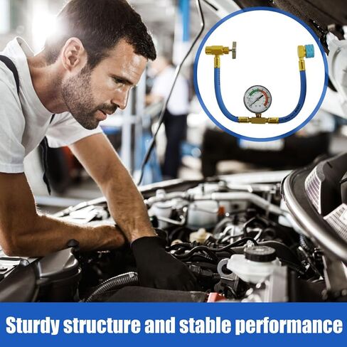 Refrigerant Charge Hose Professional Self-Sealing Recharge Hose with Gauge and 1/2 Acme Thread Low Side Quick Coupler Stable Air Conditioner Recharging Hose for AC Refrigerant System in Saudi Arabia
