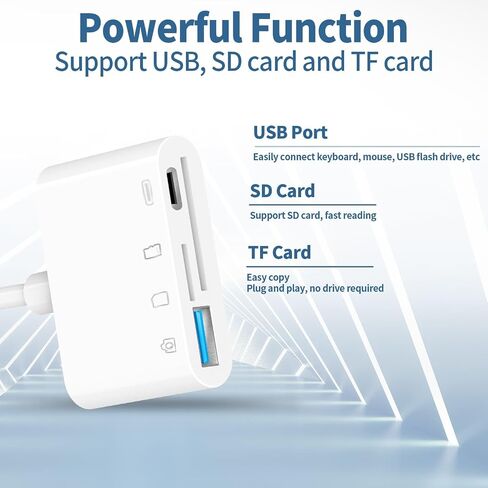 قارئ بطاقة USB C SD/Micro SD مع منفذ USB 3.0 ومنفذ شحن من النوع C، قارئ بطاقة ذاكرة USB Type-C Micro SD 4 في 1 USB 3.0 أنثى OTG لهاتف iPhone 15 iPad Pro الجديد والمزيد من أجهزة USB C in Saudi Arabia