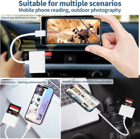 قارئ بطاقة USB C SD/Micro SD مع منفذ USB 3.0 ومنفذ شحن من النوع C، قارئ بطاقة ذاكرة USB Type-C Micro SD 4 في 1 USB 3.0 أنثى OTG لهاتف iPhone 15 iPad Pro الجديد والمزيد من أجهزة USB C in Saudi Arabia