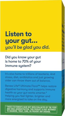 Renew Life Extra Care Probiotic Capsules, Daily Supplement Supports Immune, Digestive and Respiratory Health, L. Rhamnosus GG, Dairy, Soy and gluten-free, 30 Billion CFU, 30 Count in Kuwait