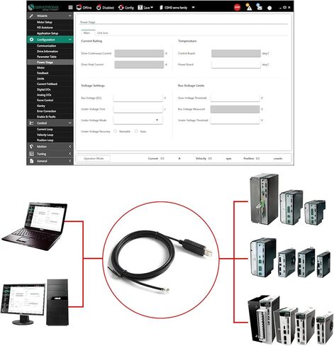 DB9 RS232 to RJ9 4P4C Serial Cable for Servotronix C7 CDHD 006 008 4D5 in Kuwait