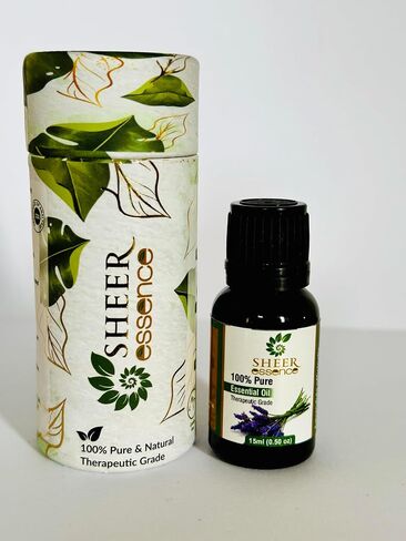 زيت اللافندر العطري - نقي 100%، طبيعي وعلاجي - درجة ممتازة مع قطارة زجاجية - للعلاج بالروائح العطرية والأعمال اليدوية - 0.51 أونصة سائلة. أوقية. in Kuwait
