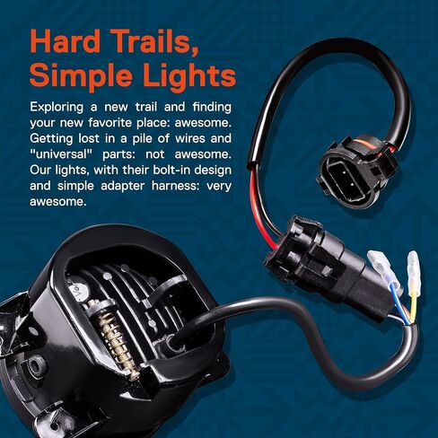TRUE MODS 4-inch LED Fog Lights Compatible w/Jeep Wrangler JK Unlimited JKU Front Bumper Accessories 2007-2018 [Crystal HALO DRL] [Amber Turn Signals] [Fish-Eye Optic] [Black-Finish] Driving Lights in Saudi Arabia