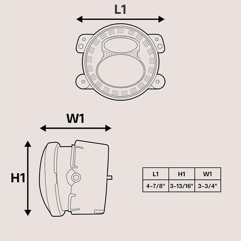TRUE MODS 4-inch LED Fog Lights Compatible w/Jeep Wrangler JK Unlimited JKU Front Bumper Accessories 2007-2018 [Crystal HALO DRL] [Amber Turn Signals] [Fish-Eye Optic] [Black-Finish] Driving Lights in Saudi Arabia