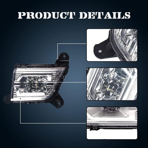 مجموعة مصابيح الضباب LED من BoardRoad مصابيح مصد القيادة مع أسلاك التبديل لـ 2019 2020 2021 Chevy Silverado 1500 2500HD 3500HD in Kuwait