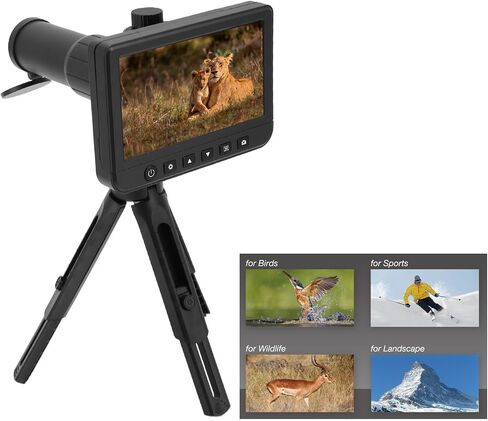 Digital Telescope Camera, 5 Inch LCD Display 50X Magnification 1080P Ultra HD Monocular Camera Monitor, for Bird Watching Hunting Outdoor (US Plug) in Saudi Arabia