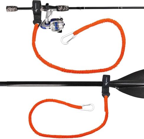 MOOCY Kayak Paddle Tether/Coiled Kayak Fishing Leash with Carabiner for Paddle, Rod SUP Kayaking Accessories in Saudi Arabia