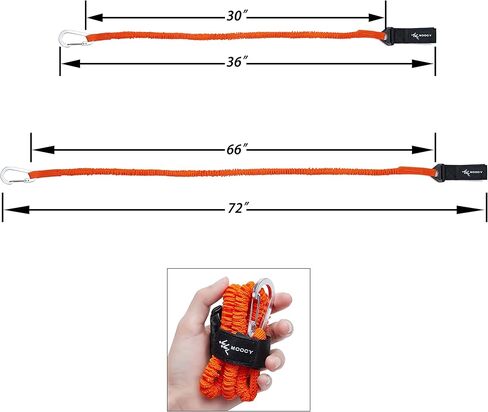 MOOCY Kayak Paddle Tether/Coiled Kayak Fishing Leash with Carabiner for Paddle, Rod SUP Kayaking Accessories in Saudi Arabia