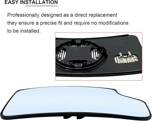استبدال زجاج المرآة السفلية اليمنى للراكب لعام 2014 2015 2016 2017 شيفروليه سيلفرادو، جي إم سي سييرا 1500 2500 3500 HD مرآة - زجاج مرآة محدبة ساخن مع حامل خلفي in Kuwait