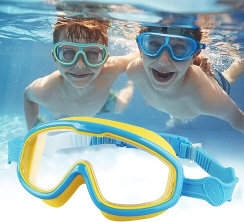 Kids Swim Goggles, 2 Pack Swim Goggles for Kids 6-14 Anti-Fog UV Protection Wide View Kids Swimming Goggles 4-7 in Saudi Arabia
