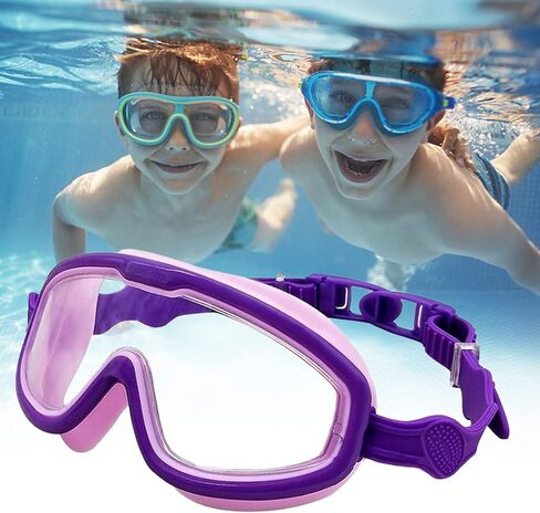Kids Swim Goggles, 2 Pack Swim Goggles for Kids 6-14 Anti-Fog UV Protection Wide View Kids Swimming Goggles 4-7 in Saudi Arabia