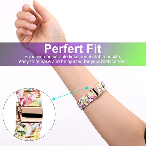 متوافق مع Fitbit Inspire 2 / Inspire HR/Inspire Band للنساء والفتيات، سوار ساعة بديل من الراتنج وحزام معصم قابل للتعديل لـ Fitbit Inspire 2 (أبيض فلورسنت) in Kuwait