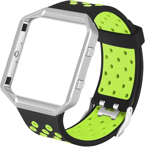 SKYLET متوافقة مع أساور Fitbit Blaze للرجال والنساء، أساور معصم رياضية بديلة من السيليكون الناعم المسامي مع إطار متوافق مع ساعة Fitbit Blaze الذكية in Kuwait