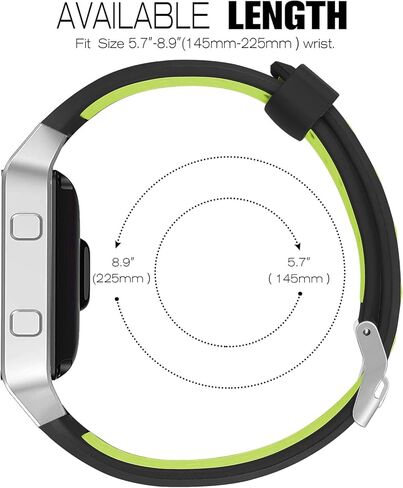 SKYLET متوافقة مع أساور Fitbit Blaze للرجال والنساء، أساور معصم رياضية بديلة من السيليكون الناعم المسامي مع إطار متوافق مع ساعة Fitbit Blaze الذكية in Kuwait