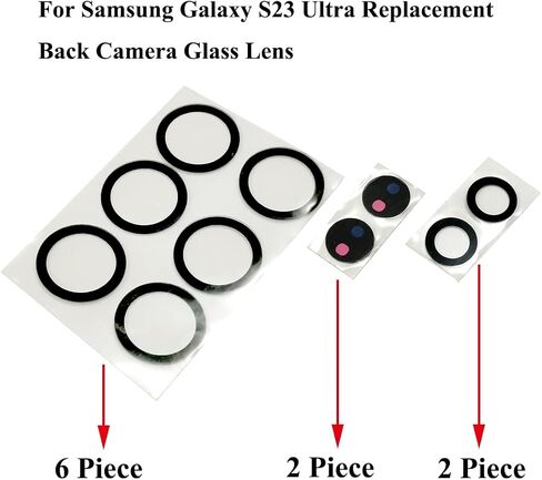 2 Pack Galaxy S23 Ultra Back Camera Glass Lens Replacement for Samsung Galaxy S23 Ultra 2023 SM-S918U Rear Camera Glass with Back Camera Frame S23Ultra 5G S918U S918V S918W Repair Part Tools in Saudi Arabia
