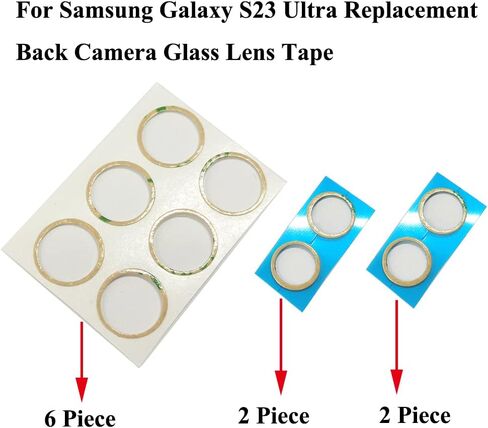 2 Pack Galaxy S23 Ultra Back Camera Glass Lens Replacement for Samsung Galaxy S23 Ultra 2023 SM-S918U Rear Camera Glass with Back Camera Frame S23Ultra 5G S918U S918V S918W Repair Part Tools in Saudi Arabia