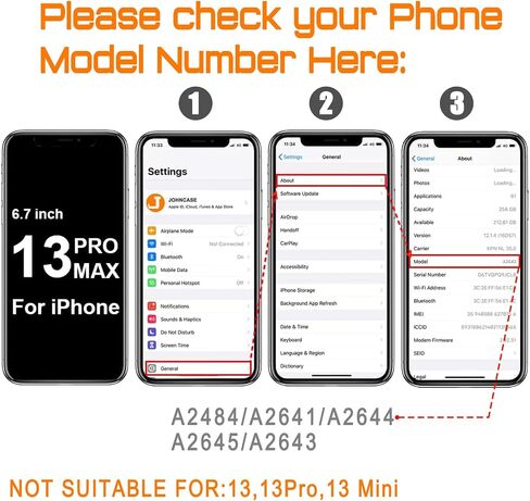 جزء بديل للكاميرا الأمامية بدقة 12 ميجابكسل متوافق مع هاتف iPhone 13 Pro Max (جميع شركات النقل) in Saudi Arabia