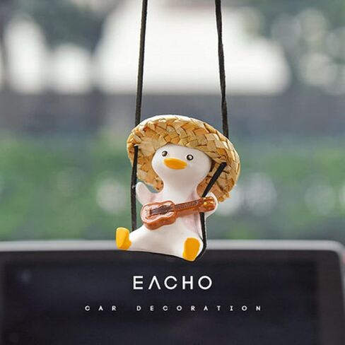 Super Cute Swing Duck car Decoration Accessories, car Rearview Mirror Pendant Rearview Mirror Decoration Ladies and Men car Decoration Accessories Rearview Mirror Decoration (Cola) in Kuwait
