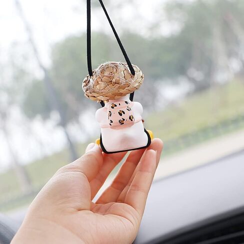 Super Cute Swing Duck car Decoration Accessories, car Rearview Mirror Pendant Rearview Mirror Decoration Ladies and Men car Decoration Accessories Rearview Mirror Decoration (Cola) in Kuwait