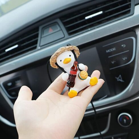Super Cute Swing Duck car Decoration Accessories, car Rearview Mirror Pendant Rearview Mirror Decoration Ladies and Men car Decoration Accessories Rearview Mirror Decoration (Cola) in Kuwait
