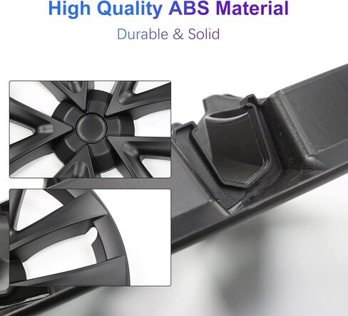 أغطية عجلات هوائية مقاس 18 بوصة لإطارات Tesla Model 3، أغطية محور بديلة لـ 2017-2022 Tesla Model 3 (مجموعة من 4، أسود غير لامع) in Kuwait