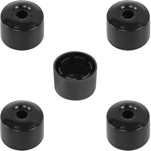 أغطية مسامير غطاء صامولة العجلة متوافقة مع VW Jetta Passat Golf Beetle 1K0 601 173 مع أداة إزالة سوداء (16 غطاء عادي + 4 أغطية من نوع القفل) in Kuwait