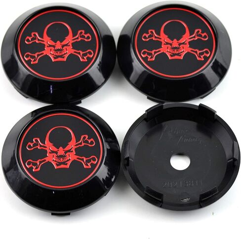 GTownWorks 67mm 2.64" Wheel Center Caps for TE37 19inch CE28N 16 17 18 19inch XXR 002.5 XXR 536 XXR 552 XXR 968 Center Hubcaps 4 Pack Black Skull Center Cover Replacement for Rim in Saudi Arabia