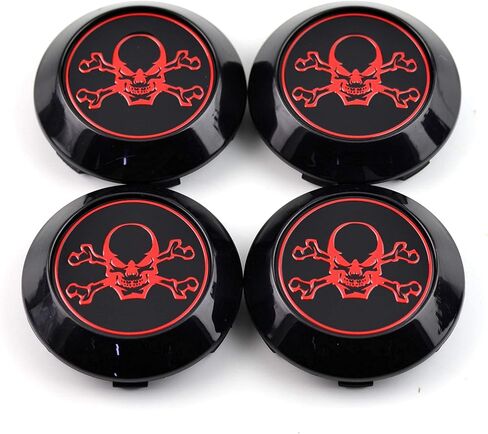 GTownWorks 67mm 2.64" Wheel Center Caps for TE37 19inch CE28N 16 17 18 19inch XXR 002.5 XXR 536 XXR 552 XXR 968 Center Hubcaps 4 Pack Black Skull Center Cover Replacement for Rim in Saudi Arabia