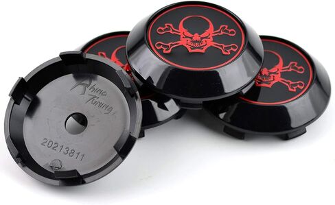 GTownWorks 67mm 2.64" Wheel Center Caps for TE37 19inch CE28N 16 17 18 19inch XXR 002.5 XXR 536 XXR 552 XXR 968 Center Hubcaps 4 Pack Black Skull Center Cover Replacement for Rim in Saudi Arabia